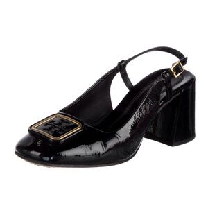 Tory Burch Black Patent Slingback Heels